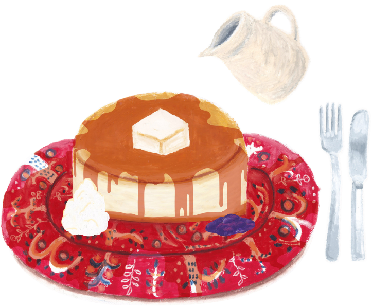 ホットケーキ ティーソース イラスト