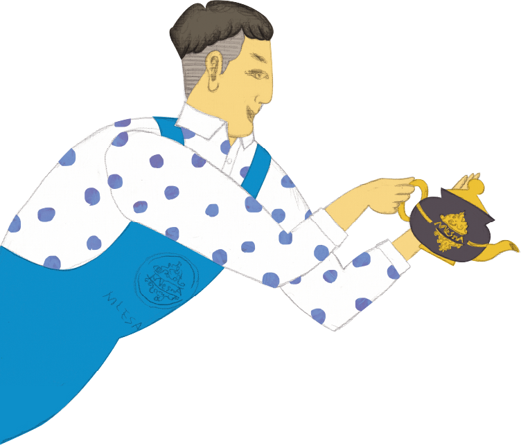 アンノンティーハウスのオーナー 西願 イラスト
