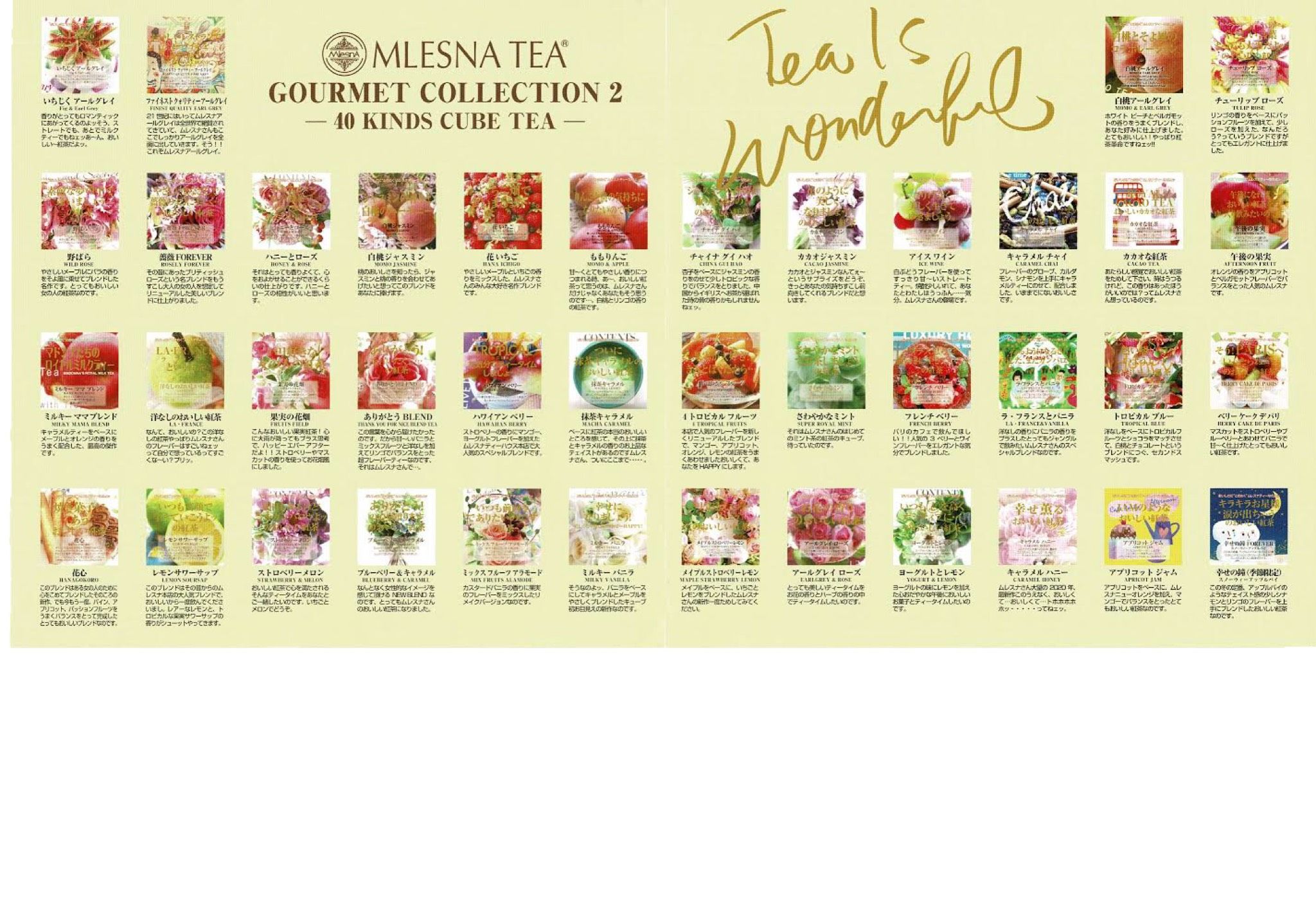 紅茶 ムレスナティー トゥエンテスタイルインディヴィ40 col. 2 TEA IS WONDERFUL